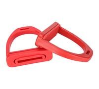 Zunate Estribos de Acero para Caballos de con Parte Inferior de Goma Resistente a Impactos para un Uso Fácil, Adecuados para Entusiastas de la Equitación (Rojo Talla L)