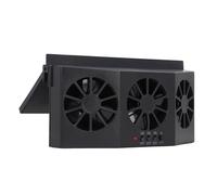 Zunate Extractor de Aire Solar para Automóvil 3 Puertos |Ventilador de Circulación de Aire de Control Independiente para Ventilación de Ventana Eliminación de Olores Disipación de Calor Batería NiMH
