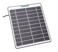 Zunate Fuente de Alimentación Estable, Panel Solar de Silicio Monocristalino de 5W para Timbre de Seguridad, Fácil Conexión, Diseño Compacto (BLACK)