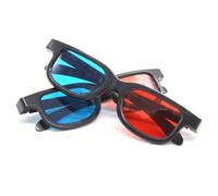 Zunate Gafas 3D para Juegos de Películas, Paquete de 10 Gafas Anaglifo Rojas y Azules para Usuarios de Miopía, Marco Universal Ligero de ABS para TV, Monitor de Computadora, Retro 3D para