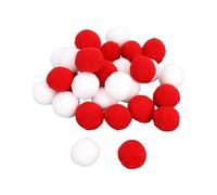 Zunate Guirnalda de Bolas de Fieltro, 30 Piezas Guirnalda de Pompones de Fieltro de 2,5 Cm con Aguja de Hilo, de en Forma de Punto DIY para Decoración de Pared de Aula de Bodas de Cumpleaños (Rojo