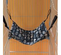 Zunate Hamaca con Jaula para Gatos, Cama Colgante para Hamaca para Gatos, Correa Ajustable Suave y Transpirable para Ahorrar Espacio, para Mascotas para Recintos de Perreras (Cabeza de Gato Azul)