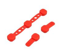 Zunate Hebillas Flexibles de Silicona para Freidora a Prueba de Altas Temperaturas para una Cocción Segura, Ajuste Universal, 4 Juegos de Clips de Papel Pergamino para Uso en la Cocina (rojo)