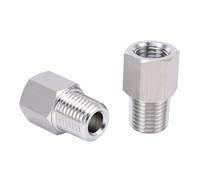 Zunate Home Brew Accesorio de Llamarada de Acero Inoxidable, 2 Piezas de Bloqueo de Bola Hembra a Adaptador MPT de 1/4 pulg., Conector 1/4 FFL X MPT para Sistemas de Elaboración de Cerveza, Sello