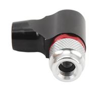 Zunate Inflador de CO2 de Aluminio para Neumáticos de Bicicleta |Operación Universal con una Sola Mano para Válvulas Presta y, Compatible con Cartuchos de CO2 de 12 G a 25 G, Rosca UNF de 3/8 (Black)