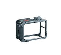 Zunate Jaula para Cámara para Action 3 4 5 Pro, Carcasa Protectora de Jaula de Aleación de Aluminio con Soportes para Zapata Fría y Roscas de 1/4 de Pulgada, Puerto de Carga Hueco