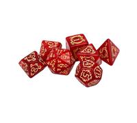 Zunate Juego de 7 Dados de Resina Poliédricos con Patrón de Dragón Perla | Dados de dragones de mazmorras, estilo antiguo, balanceo impecable, accesorio RPG de fantasía, coleccionable