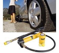 Zunate Juego de Gato Hidráulico 10T con Bomba Manual |Manguera de 1,2 M, Herramienta de Elevación de Acero Resistente para Reparación de Carrocería de Coche