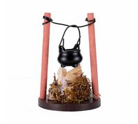 Zunate Juego de Leña para Casa de Muñecas en Miniatura, Fogata Simulada, Accesorios para Chimenea con Base Resistente, Estante para Casa de Muñecas para Cocina Rural Vintage (Encender)