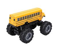 Zunate Juguete de Autobús Escolar con Rueda Grande de Aleación, Modelo Fundido a Presión de Inercia, Réplica de Metal para Colección de Niños, Modelo de Autobús Escolar con Puerta Abatible, Juguete de