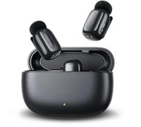 Zunate Lavalier Micrófono para YouTube Live Streaming, Cancelación de Ruido, Mini Micrófono Bluetooth con Caja de Carga, Micrófono Pequeño Portátil para Entrevista de Canto