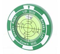 Zunate Lector de Greens de Golf de Nivel de Burbuja con Graduaciones Claras para una Evaluación Precisa de la Pendiente y Marcado de la Posición de la Pelota - Aleación de Zinc Duradera (Green)