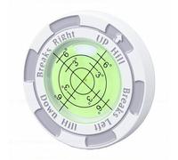 Zunate Lector de Greens de Golf de Nivel de Burbuja con Graduaciones Claras para una Evaluación Precisa de la Pendiente y Marcado de la Posición de la Pelota - Aleación de Zinc Duradera (White)