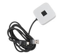 Zunate Lector de Huellas Dactilares USB, Escáner Biométrico de Huellas Dactilares con Táctil de 360 Grados Reconocimiento Rápido Operación Libre de Contraseña Escáner PC Dongle Hola (Silver)