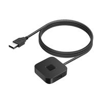 Zunate Lector de Huellas Dactilares USB, Llave de Seguridad de Coincidencia Rápida Táctil de 360° con Cable de Extensión de 5 Pies, Admite Cifrado de Archivos (Black)