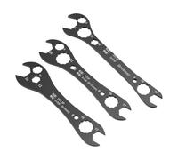 Zunate Llave de Aire Acondicionado Llave Fija de Doble Extremo Herramienta de Reparación de Unidad Exterior de CA para Unidades 1P 1.5P 2P 3P 5P, Juego de 3 Llaves de Extremo Abierto de Acero de