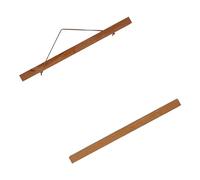Zunate Marco Magnético para Póster DIY de 30 Cm, Juego de 4 |Suspensión de Fotos de Madera de Aserrín de Teca para Desplazamiento de Impresión Artística, Tiras Magnéticas Integradas, Exhibición de