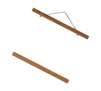 Zunate Marco Magnético para Póster DIY de 30 Cm, Juego de 4 |Suspensión de Fotos de Madera de Aserrín de Teca para Desplazamiento de Impresión Artística, Tiras Magnéticas Integradas, Exhibición de