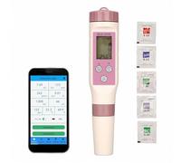 Zunate Medidor de PH Digital, 7 en 1 Bluetooth PH, TDS, EC, ORP, SG, Bolígrafo Probador de Salinidad Y Temperatura 0.01 Alta Precisión para Bebidas Domésticas, Hidroponía, Piscinas Y Acuarios
