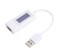 Zunate Medidor de Prueba USB, Multímetro Digital USB, Soporte de Carga Súper Rápida de 65 W y 120 W, Probador de Potencia de Corriente de Voltaje de Capacidad, para Cargadores, Bancos (WHITE)