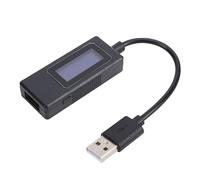 Zunate Medidor de Prueba USB, Multímetro Digital USB, Soporte de Carga Súper Rápida de 65 W y 120 W, Probador de Potencia de Corriente de Voltaje de Capacidad, para Cargadores, Bancos (BLACK)