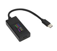 Zunate Medidor USB C 4-30V 0-6.5A |Probador Actual del Tiempo del Poder del Voltaje Bidireccional con LCD en Color para la Carga Rápida