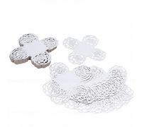 Zunate Mini Moldes para Cupcakes con Diseño de Recorte de Encaje, Envoltorios de Apoyo Reutilizables, 50 Unidades para Diversas Ocasiones (SILVER)