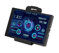 Zunate Mini Pantalla IPS USB de 3,5 Pulgadas, Monitor de Temperatura de la Computadora, Pantalla del Panel del Sensor de la PC, Pantalla Secundaria de la Caja de la Computadora, Monitor (Negro)