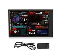 Zunate Mini Pantalla IPS USB de 3,5 Pulgadas, Pantalla de Panel de Sensor de PC USB C Dual Regulable IPS de 3,5 Pulgadas, Editor de Temas Pantalla de Temperatura de PC Personalizable