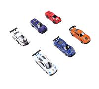 Zunate Modelo de Coche de Carreras de Aleación, 6 Piezas de Juguetes de Vehículos Retro, Modelo de Metal de Coche de Carreras Coleccionable, Juguetes de Coches Antiguos para Niños, Regalo de (Estilo
