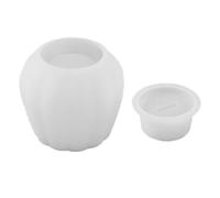 Zunate Molde de Silicona para Tarro de Vela con Tapa, Fácil Liberación, 3,58x3,43 Pulgadas, Molde Reutilizable para Recipiente de Vela DIY para Regalos, Almacenamiento de Decoración del Hogar