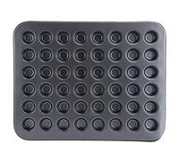 Zunate Molde para Cupcakes Antiadherente de 48 Cavidades de Acero Al Carbono |Mini Bandeja para Muffins Recubierta de PTFE para un Pastel Redondo de Fácil Liberación