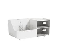 Zunate P Premium Organizador de Maquillaje Cajón de Almacenamiento de Cosméticos para Tocador de Escritorio Protección contra el Polvo de Gran Capacidad - para Oficina en el Hogar, Material PP, PS