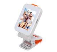 Zunate Pantalla HD para Selfies de Teléfono con Abrazadera Integrada, Proyección de Cámara Trasera en Tiempo Real para Blogs y Transmisión en, Pantalla de 2 Pulgadas, Material ABS (White)