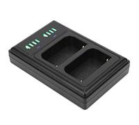 Zunate Pantalla LCD Cargador USB Doble para NP FM500H FM50 Sony | Entrada tipo C, puerto micro USB, protección contra sobrecarga, fuente de alimentación compacta