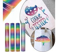 Zunate Paquete de Vinilo Craft para Diseño de Tela de Transferencia de Calor DIY en Sudadera y Más, Vinilo Holográfico Autoadhesivo de 30 Cm * 50 Cm, Lavable (Zunatehgkasfzr94-10270144)