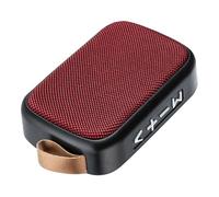 Zunate Pequeño Altavoz Bluetooth con Bluetooth 4.2, Subwoofer, Tarjeta y Soporte para Disco U, Altavoz Inalámbrico Portátil para Viajes Al Aire Libre, Negro (Rojo)