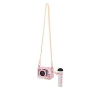 Zunate Pequeño Presidente y Micrófono de Bluetooth de la Máquina del Karaoke de Alta Fidelidad para la Diversión Al Aire Libre de la Reunión en Casa (Pink)