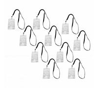 Zunate Portatarjetas de Identificación Verticales Transparentes, Paquete de 10 | Fundas Impermeables para Insignias con Cordones Negros para Viajes Escolares de Oficina