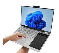 Zunate Portátil de 15,6 Pulgadas, Portátil de Pantalla Dual HL156D para Celeron N5105 CPU de Cuatro Núcleos 16G, Pantalla Táctil de Escritura a Mano de 7 Pulgadas TP, WiFi de (16GB+1TB Enchufe de
