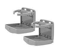 Zunate Portavasos Plegable Que Ahorra Espacio, Paquete de 2 |para RV Campervan Marine Boat SUV Gris (Gris (HF-PAG))