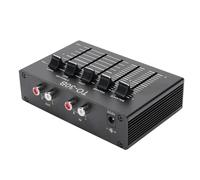 Zunate Preamplificador de Phono con EQ 3 Bandas, Preamplificador Giratorio EQ 3 Bandas Ecualización para Tocadiscos con Entrada Salida Control de Volumen Balance Low Mid High Ajustable