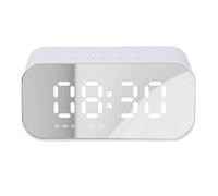 Zunate Presidente del Despertador del LED, 1800mAh | Radio FM con Alarma Dual Bluetooth, Batería Recargable de 1800 MAh, Sonido de Graves, Reproducción Auxiliar y de Tarjeta