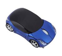 Zunate Ratón Inalámbrico, Lindo Ratón de Ordenador 2,4G para Coche con Receptor USB, Sensor óptico de 1600 dpi, 3 Botones para PC Ordenador Portátil (Blue)