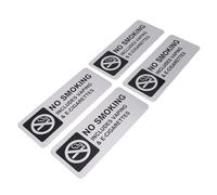 Zunate Recordatorio Eficaz No Fumar No Vaping Signos 4 Piezas Autoadhesivo 7x3 Pulgadas para Interior y Exterior