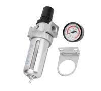 Zunate Regulador de Filtro de Aire de Aluminio 1/2" BSP | Trampa Neumática de Agua y Humedad con Soporte de Montaje para Herramientas de Aire Comprimido Perilla Ajustable de Diafragma Interno