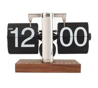 Zunate Reloj Flip, 12 Horas Vintage Flip Down Reloj con Pilas Reloj Mecánico, Retro Grandes Números de un Solo Pie Digital Flip Down Reloj Automático para Sala de Estar (Acero