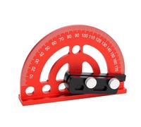 Zunate Semi Circular Angle Finder 180 Degree Protractor | Herramienta de marcado de precisión, medición de calibre de inglete, perillas de bloqueo dobles, cuerpo de aleación de