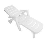 Zunate Sillón Plegable Resistente |Silla de Playa de Plástico Impermeable con Ruedas y Reposabrazos para Piscina Al Aire Libre, Relajación para Acampar