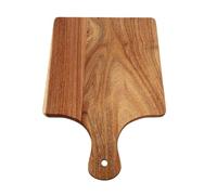 Zunate Tabla para Pizza de Doble Cara | Tabla de Cortar de Madera para Cocina, Bandeja para Servir Queso Embutido con Asa, de Cortar Reversible (estilo plano)